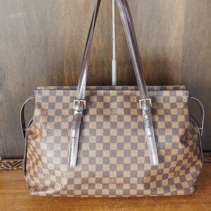 Louis Vuitton Damier Ebene Chelsea Shoulder Tote Bag